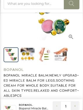 Bopanol Pink Miracle Balm - Soothing Body & Leg Cream